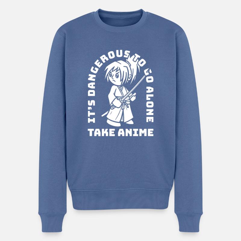 Anime Manga Épée - Pull Premium bio Homme - bleu pigeon