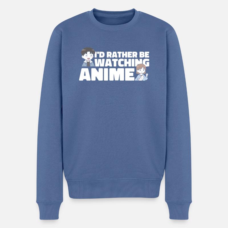 Manga d’anime - Pull Premium bio Homme - bleu pigeon