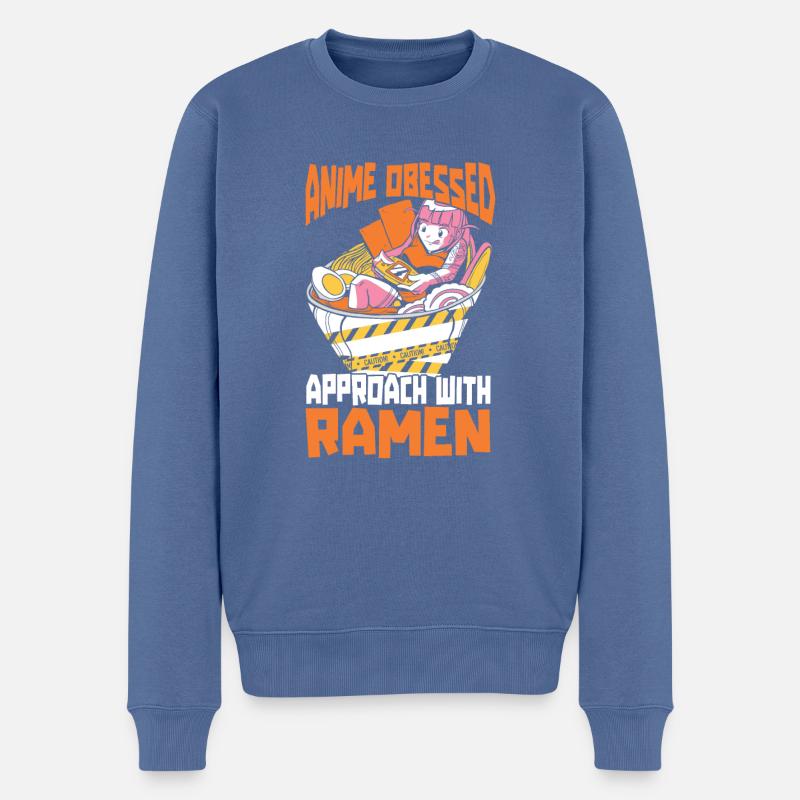 Bol de Ramen Manga Anime - Pull Premium bio Homme - bleu pigeon