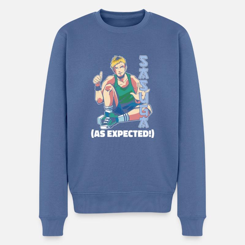 Anime Manga Compliment - Pull Premium bio Homme - bleu pigeon