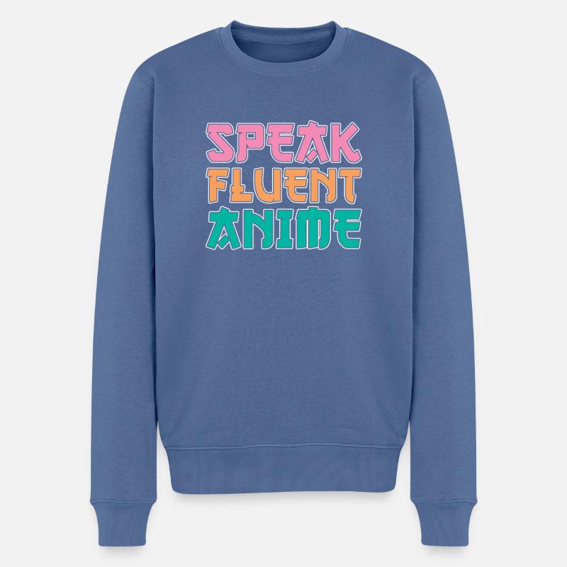 Manga d’anime - Pull Premium bio Homme - bleu pigeon