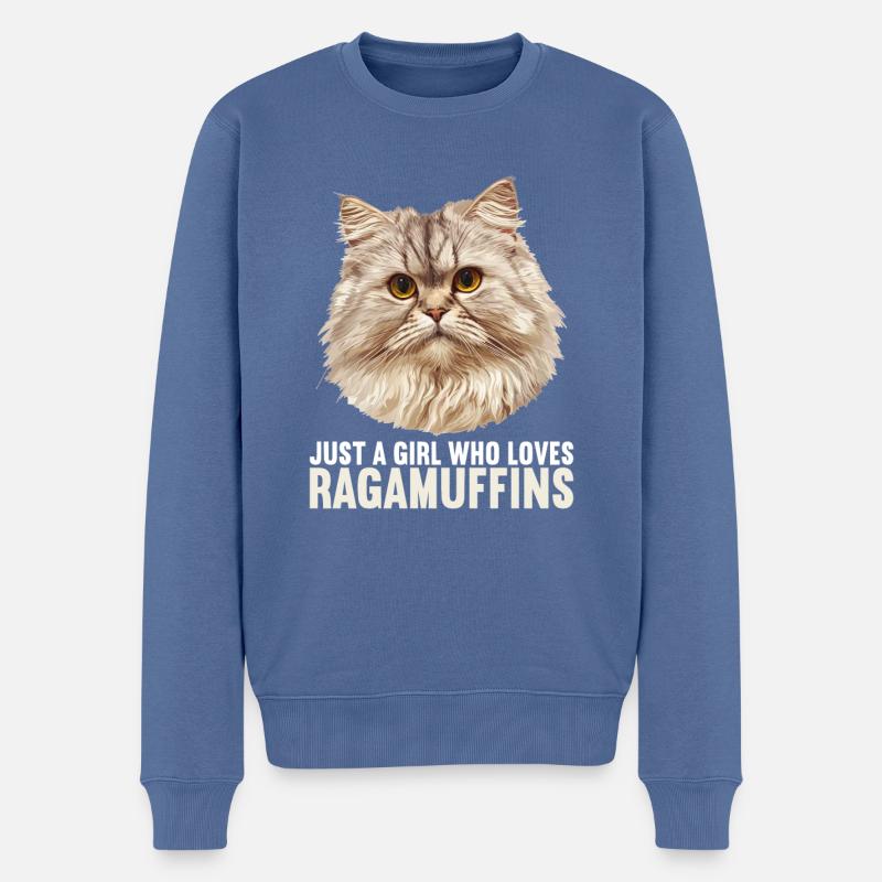 Ragamuffin Chaton Ragamuffin Chat - Pull Premium bio Homme - bleu pigeon