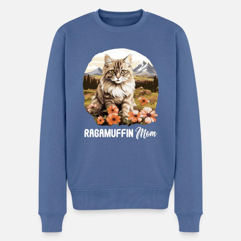 Ragamuffin Chaton Ragamuffin Chat - Pull Premium bio Homme - bleu pigeon