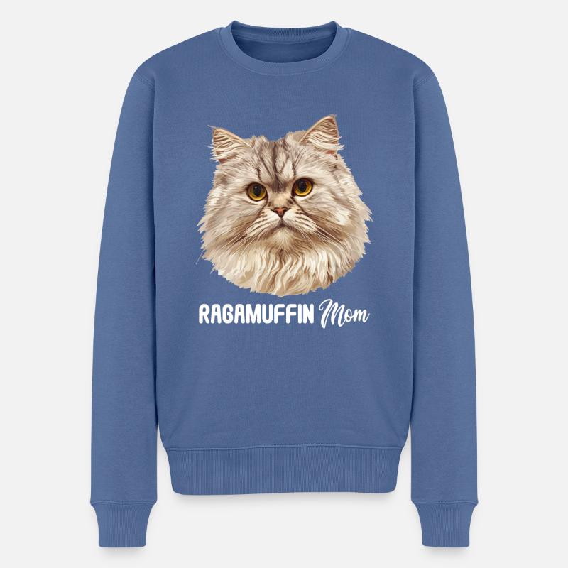 Ragamuffin Chaton Ragamuffin Chat - Pull Premium bio Homme - bleu pigeon