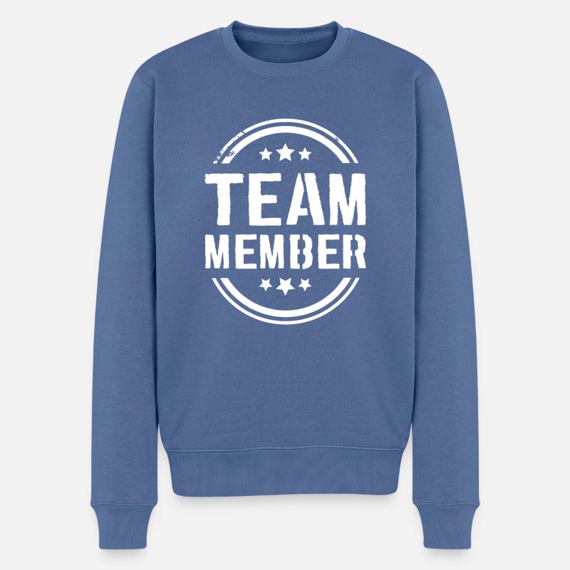 Team Mitglied - Männer Premium Bio Pullover - Taubenblau