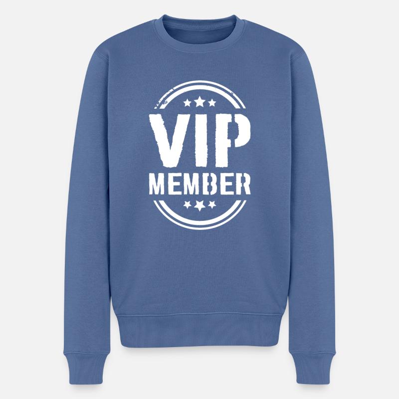 Membre VIP - Pull Premium bio Homme - bleu pigeon