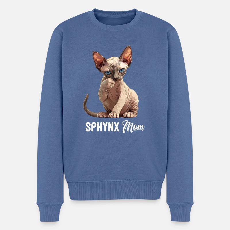 Sphynx Kätzchen Sphynx Katze - Männer Premium Bio Pullover - Taubenblau