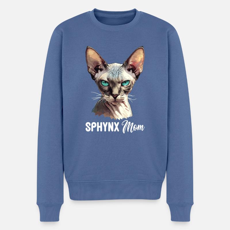 Sphynx Kätzchen Sphynx Katze - Männer Premium Bio Pullover - Taubenblau