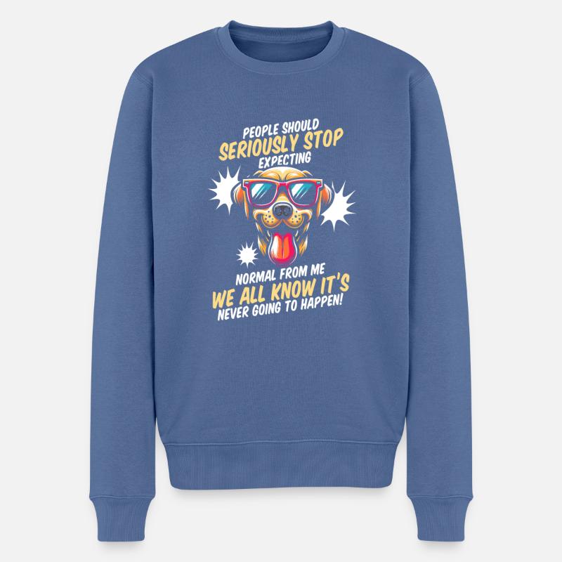 Labrador - Pull Premium bio Homme - bleu pigeon