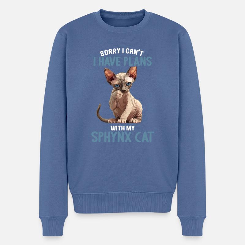 Sphynx Kätzchen Sphynx Katze - Männer Premium Bio Pullover - Taubenblau