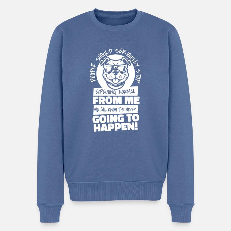 American Bully - Pull Premium bio Homme - bleu pigeon