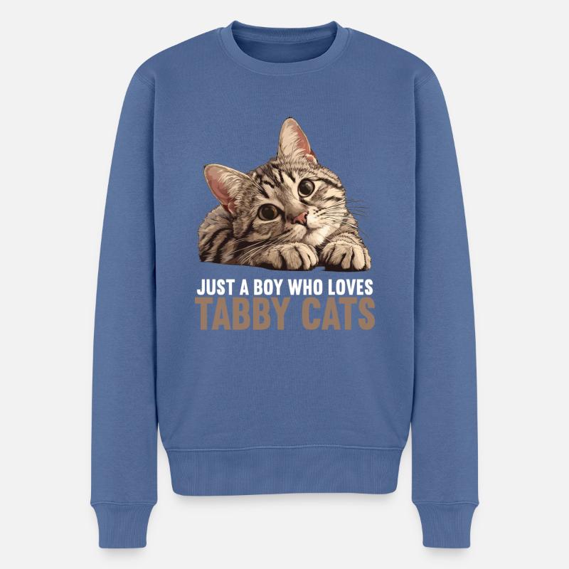 Chaton tigré chat tigré - Pull Premium bio Homme - bleu pigeon