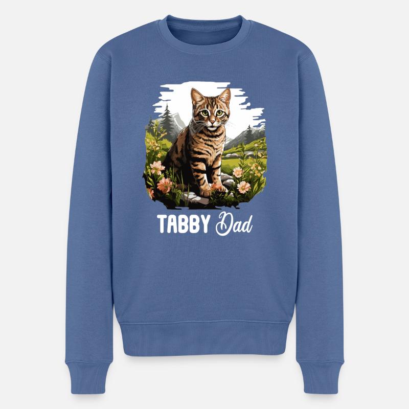 Tabby Kätzchen Tabby Katze - Männer Premium Bio Pullover - Taubenblau