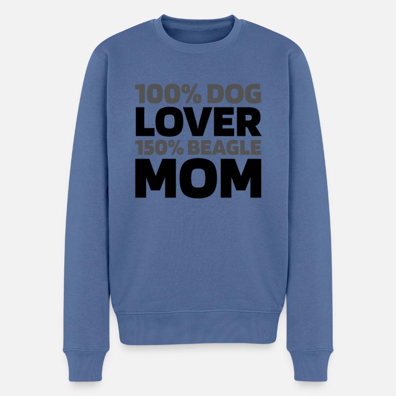 Beagle - Männer Premium Bio Pullover - Taubenblau