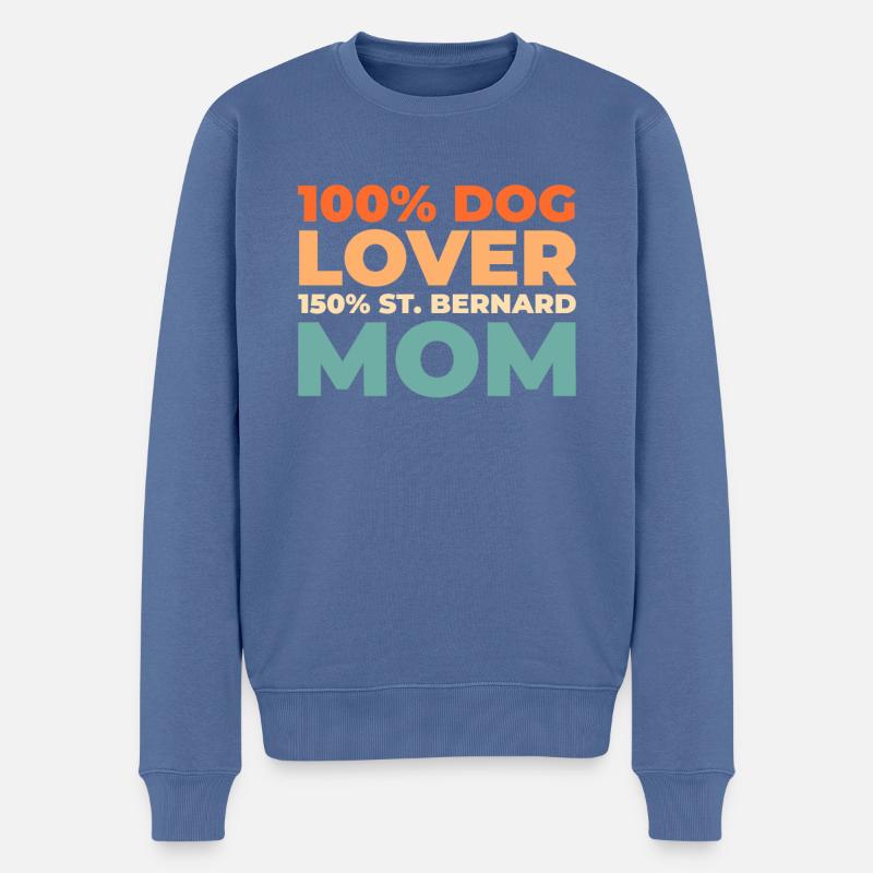 Saint-bernard - Pull Premium bio Homme - bleu pigeon