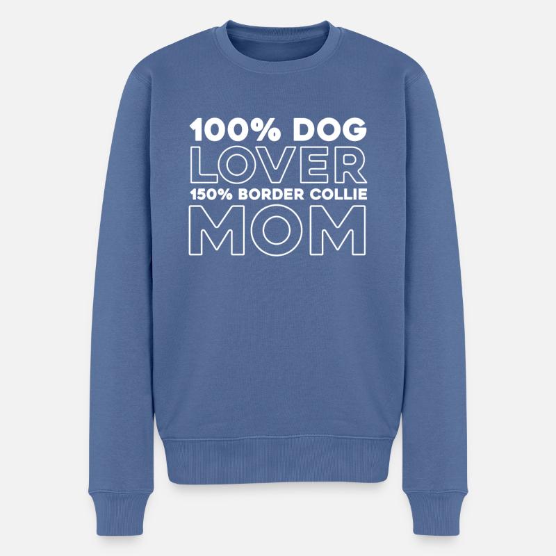 Border Collie - Männer Premium Bio Pullover - Taubenblau