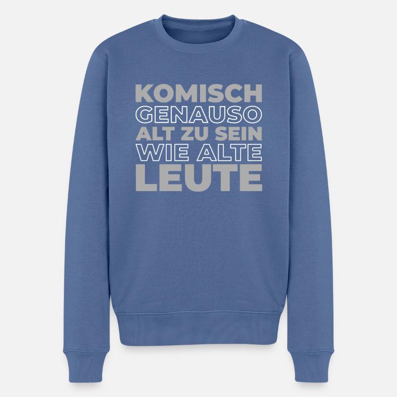 Rentner Rente Lustige Sprche - Männer Premium Bio Pullover - Taubenblau