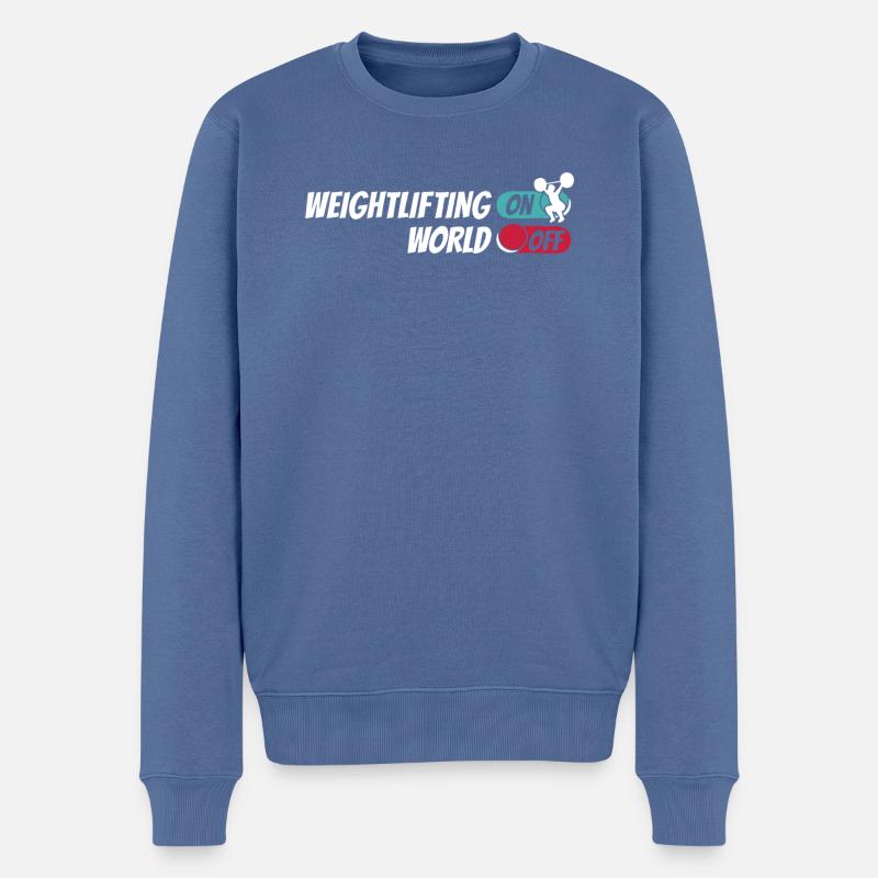 Gewichtheben Gewichtheber - Männer Premium Bio Pullover - Taubenblau