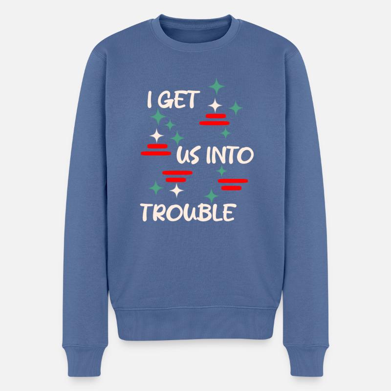 Besties Beste freunde bff - Männer Premium Bio Pullover - Taubenblau