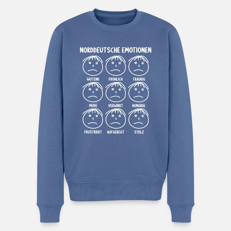 Norddeutsche Emotionen - Männer Premium Bio Pullover - Taubenblau