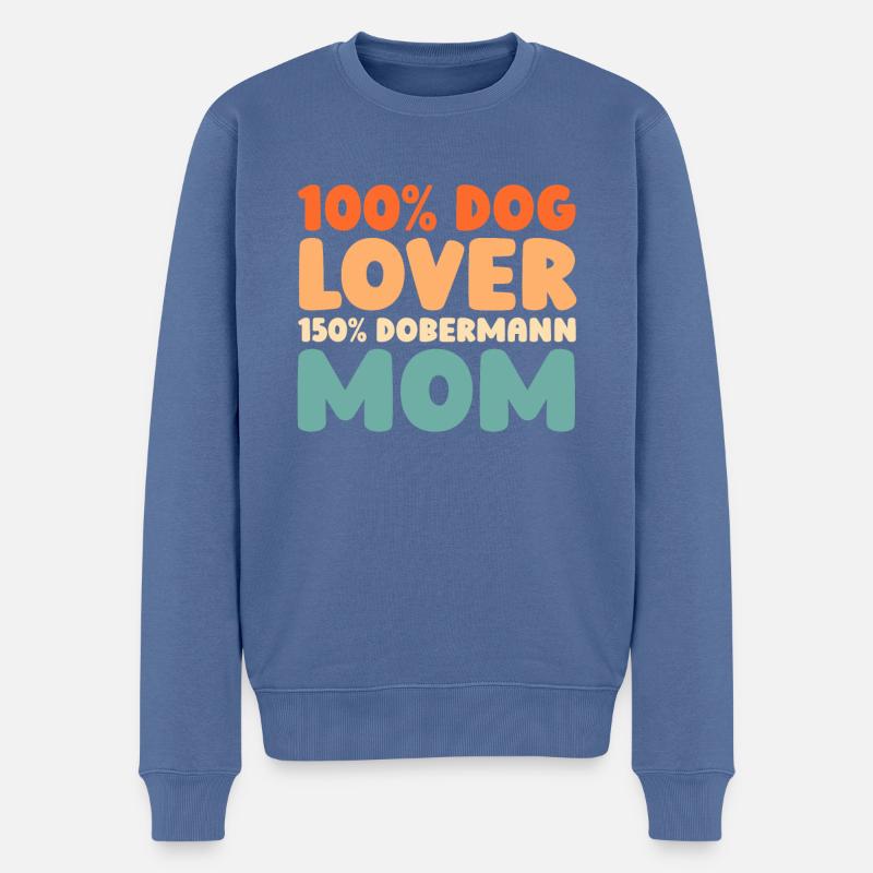 Doberman - Pull Premium bio Homme - bleu pigeon