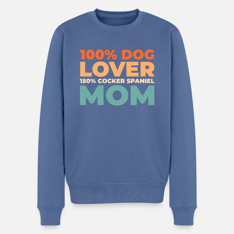 Cocker Spaniel - Männer Premium Bio Pullover - Taubenblau