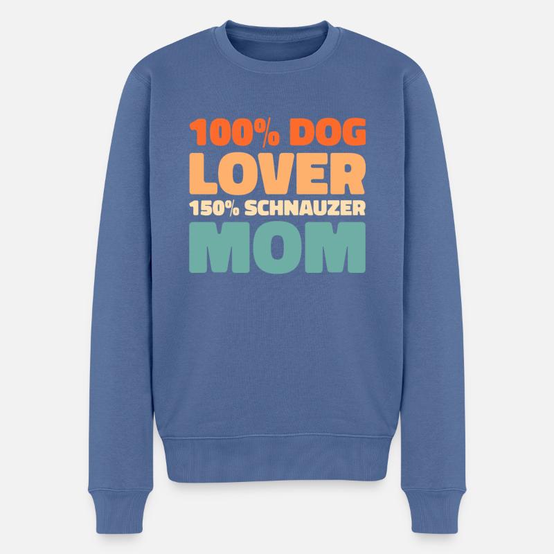 Schnauzer - Männer Premium Bio Pullover - Taubenblau