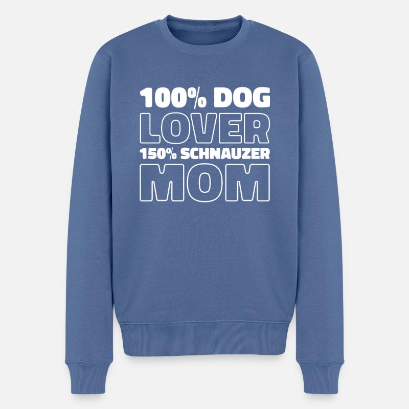 Schnauzer - Pull Premium bio Homme - bleu pigeon
