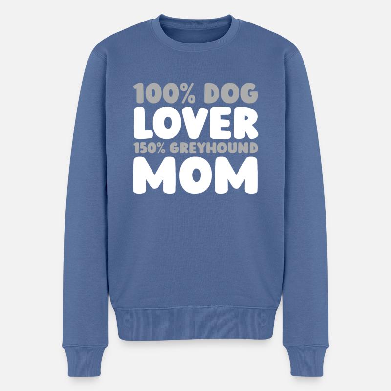 Greyhound Windhund - Männer Premium Bio Pullover - Taubenblau