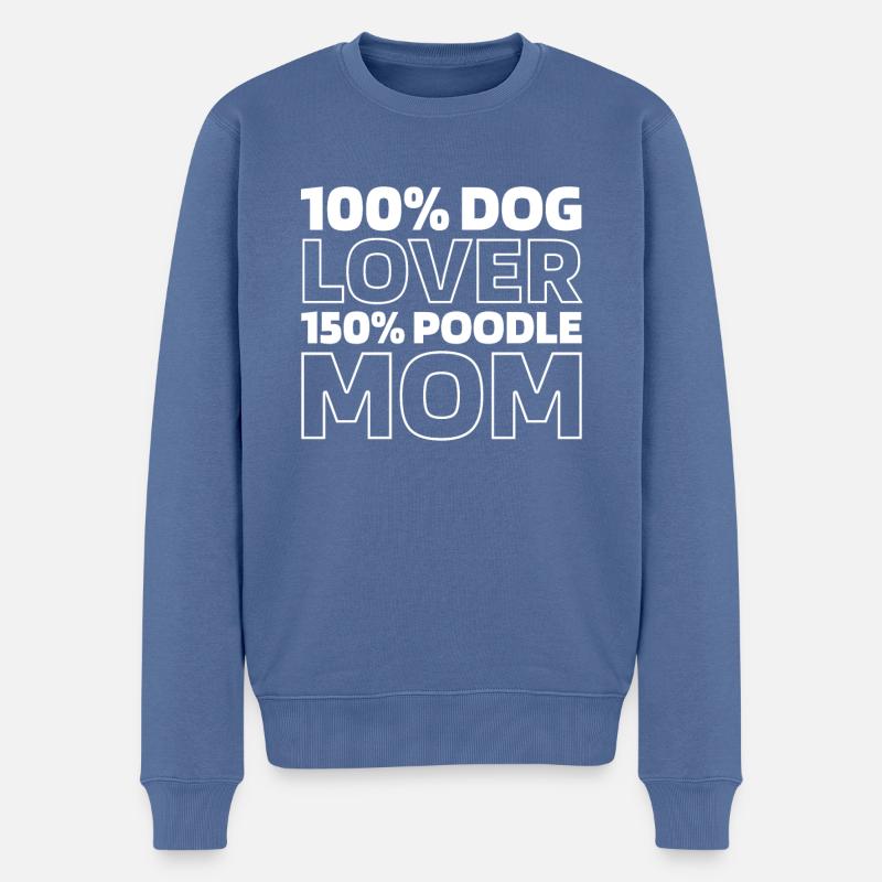 Caniche - Pull Premium bio Homme - bleu pigeon