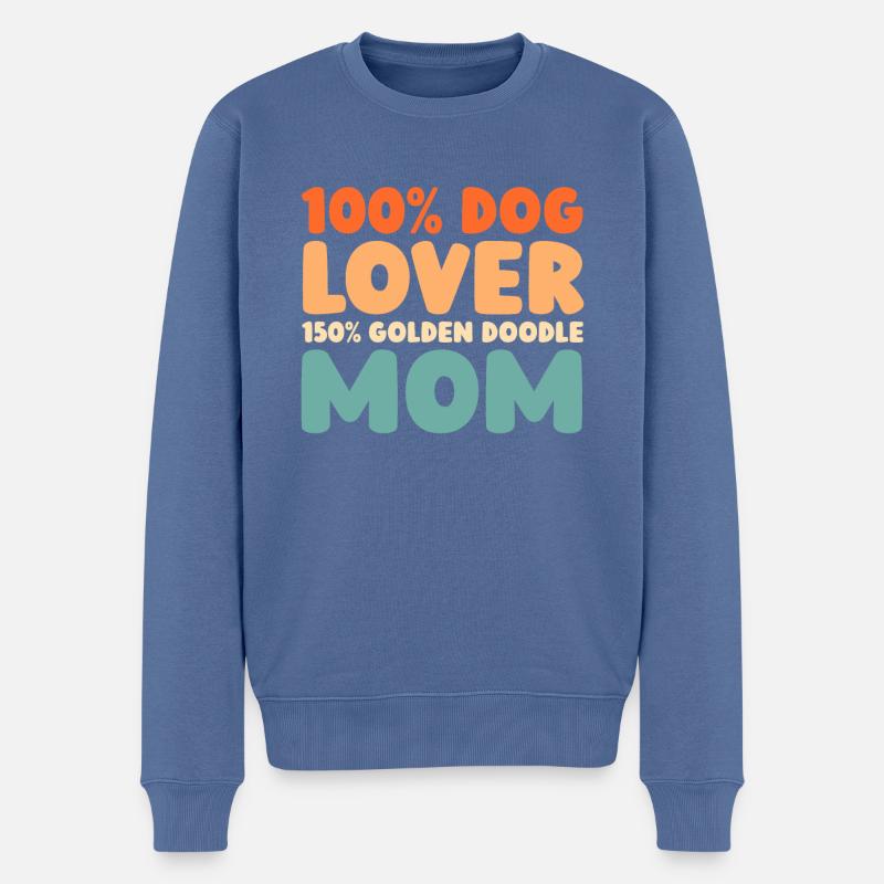 Golden Doodle - Männer Premium Bio Pullover - Taubenblau