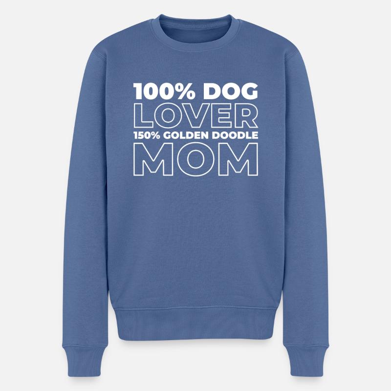 Golden Doodle - Männer Premium Bio Pullover - Taubenblau