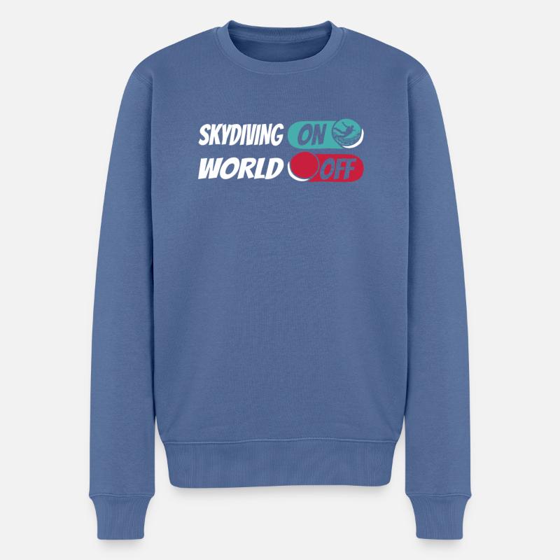 Parachutisme - Pull Premium bio Homme - bleu pigeon