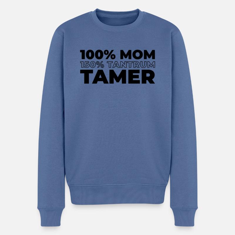 Mama Mutter - Männer Premium Bio Pullover - Taubenblau