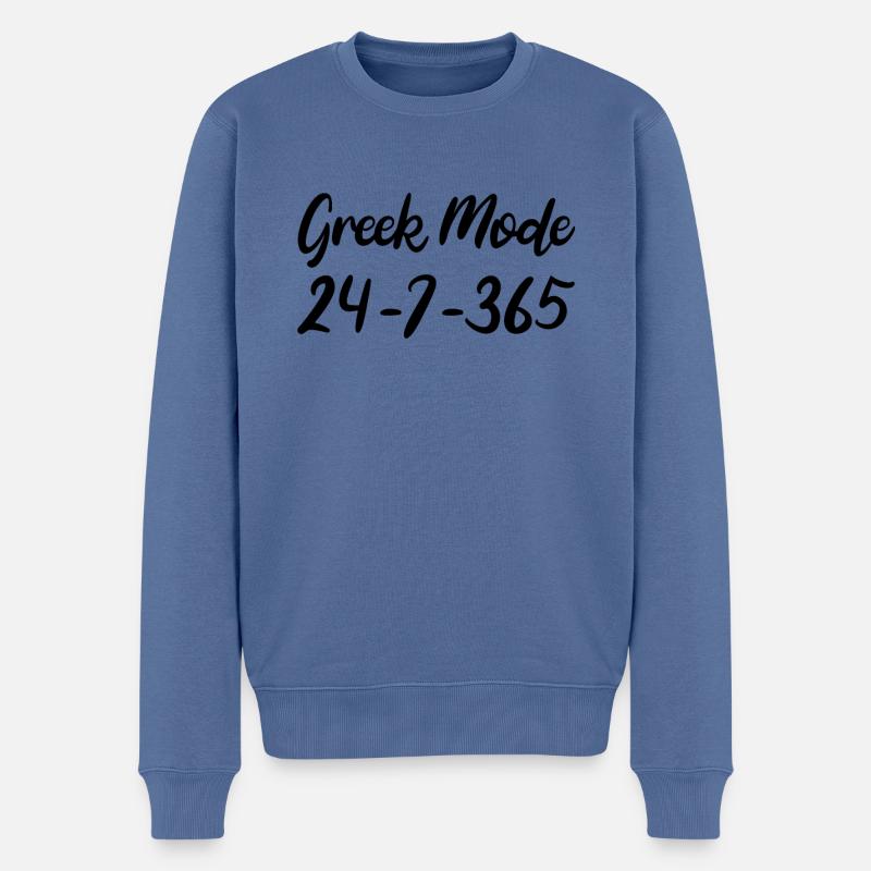 Schwesternschaft Soroitas Griechischer Modus - Männer Premium Bio Pullover - Taubenblau