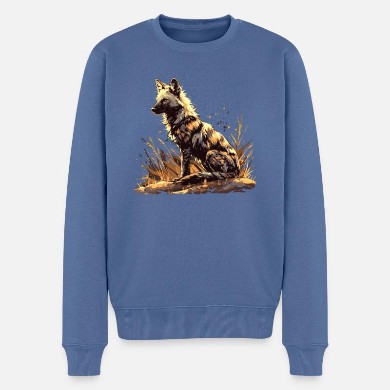 Erdwölfe Erdwolf - Männer Premium Bio Pullover - Taubenblau