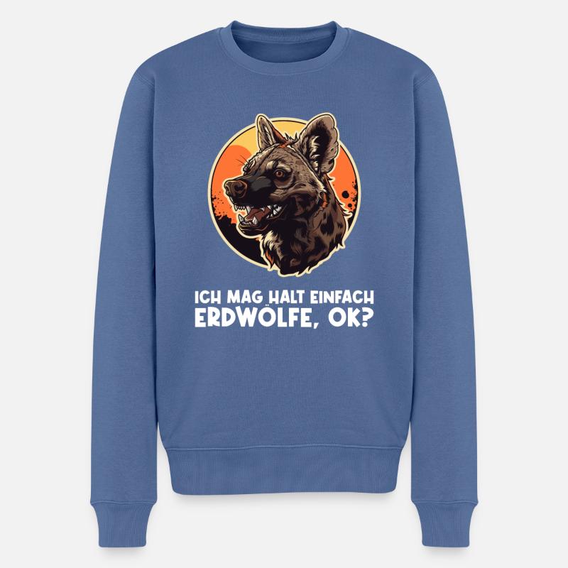 Erdwölfe Erdwolf - Männer Premium Bio Pullover - Taubenblau