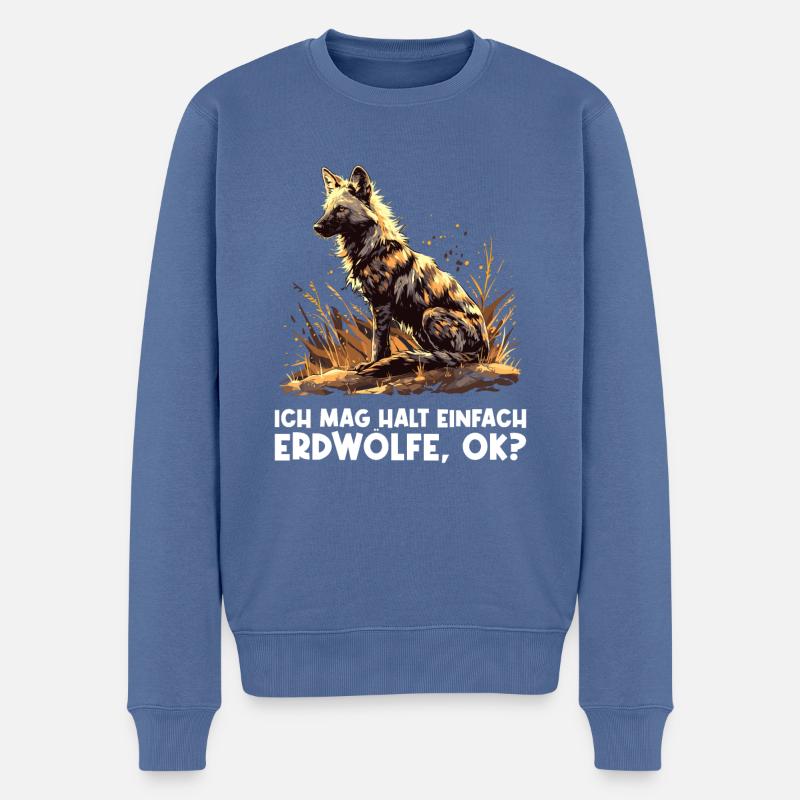 Erdwölfe Erdwolf - Männer Premium Bio Pullover - Taubenblau