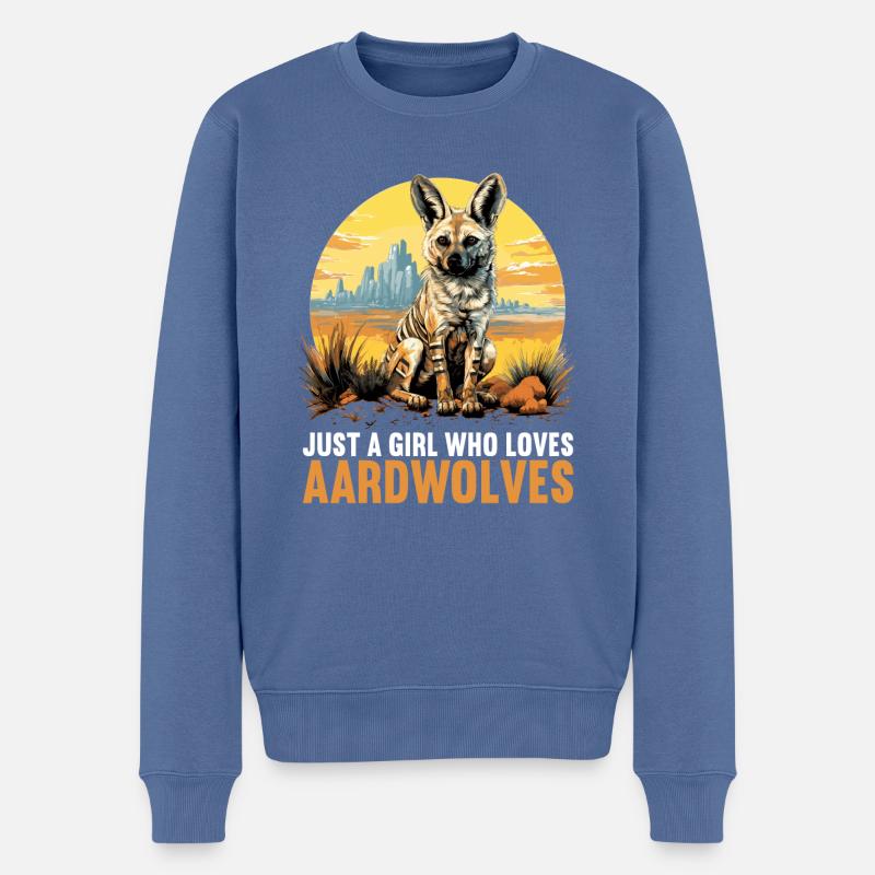 Loups d’Aardwolf - Pull Premium bio Homme - bleu pigeon