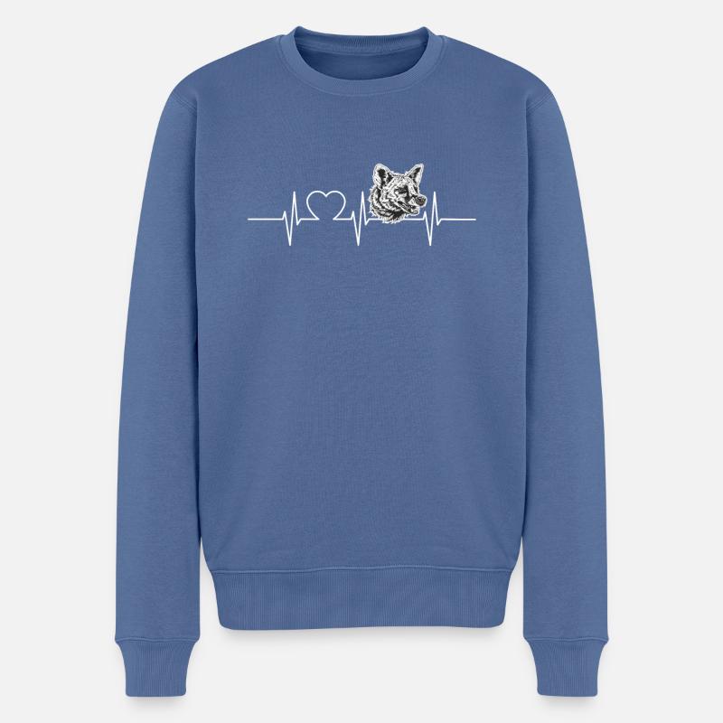 Erdwölfe Erdwolf - Männer Premium Bio Pullover - Taubenblau