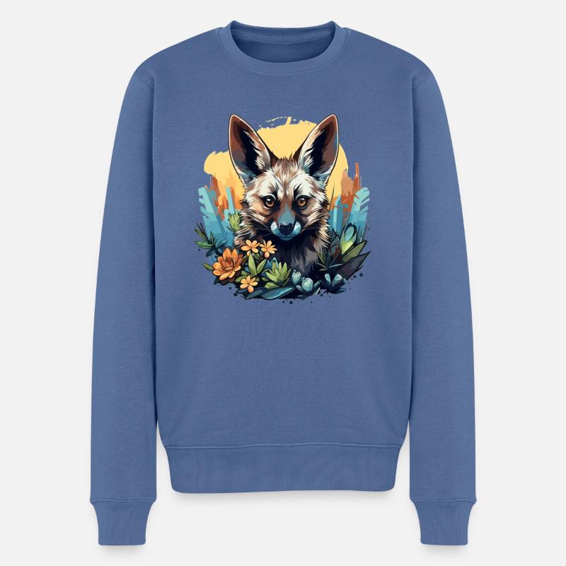 Erdwölfe Erdwolf - Männer Premium Bio Pullover - Taubenblau