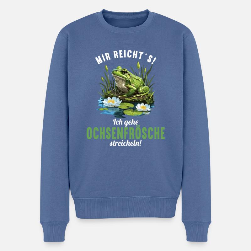 Ochsenfrösche Ochsenfrosch - Männer Premium Bio Pullover - Taubenblau