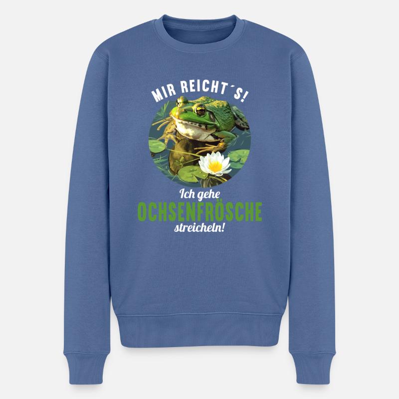 Ochsenfrösche Ochsenfrosch - Männer Premium Bio Pullover - Taubenblau