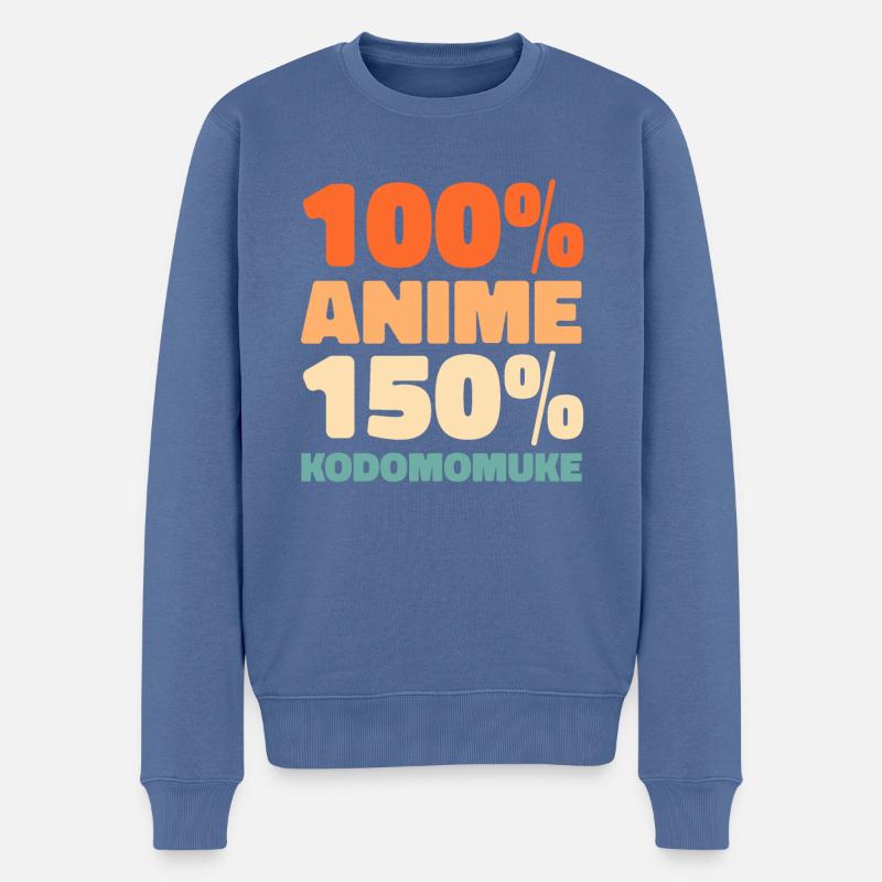 Manga d’anime - Pull Premium bio Homme - bleu pigeon