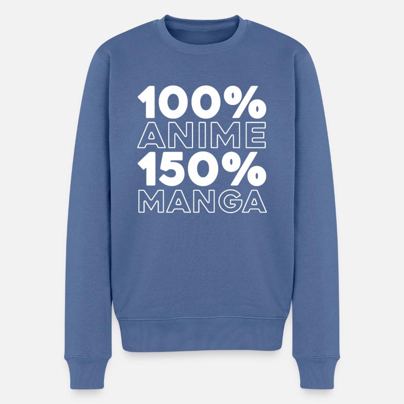 Manga d’anime - Pull Premium bio Homme - bleu pigeon