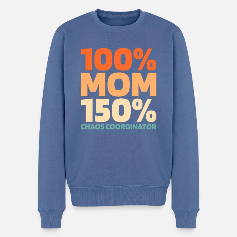 Maman Maman - Pull Premium bio Homme - bleu pigeon