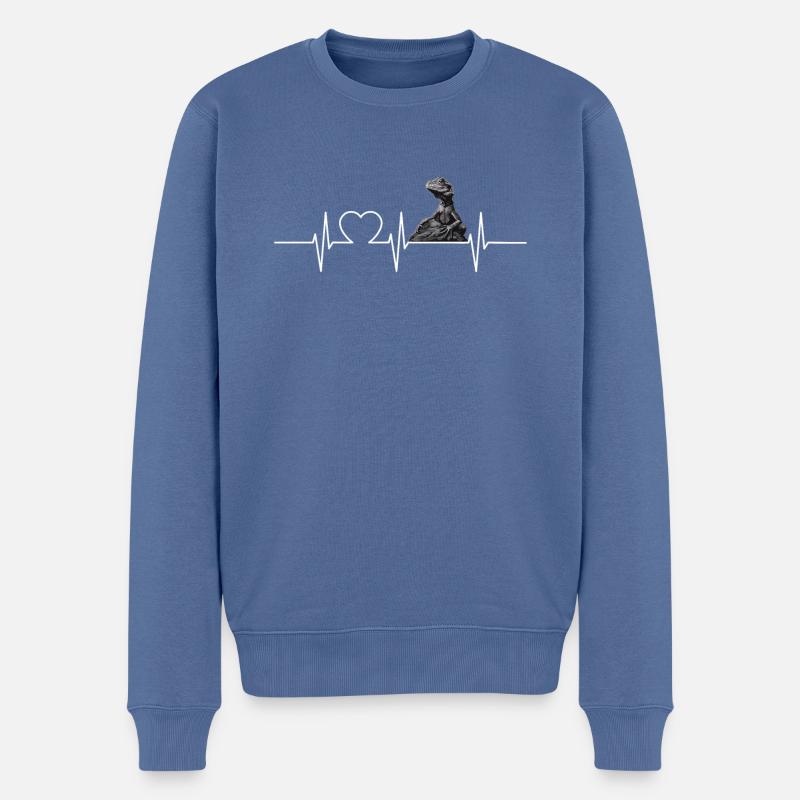 Agamen Agame - Männer Premium Bio Pullover - Taubenblau
