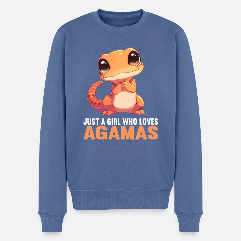 Agamen Agame - Männer Premium Bio Pullover - Taubenblau