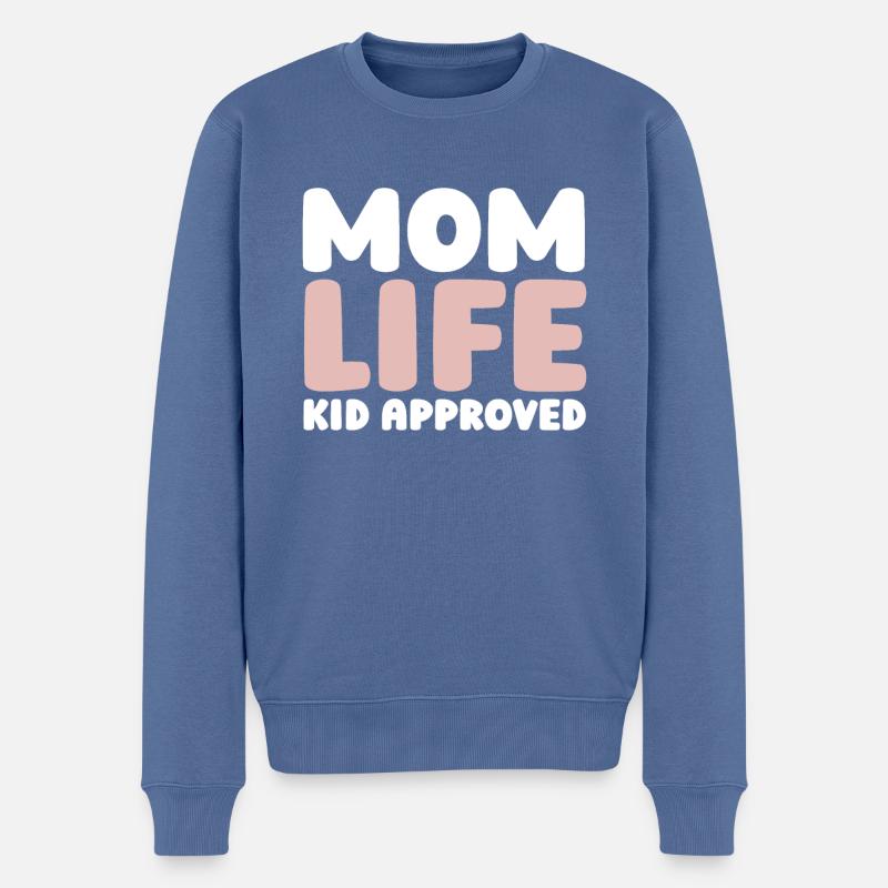 Mama Mutter - Männer Premium Bio Pullover - Taubenblau
