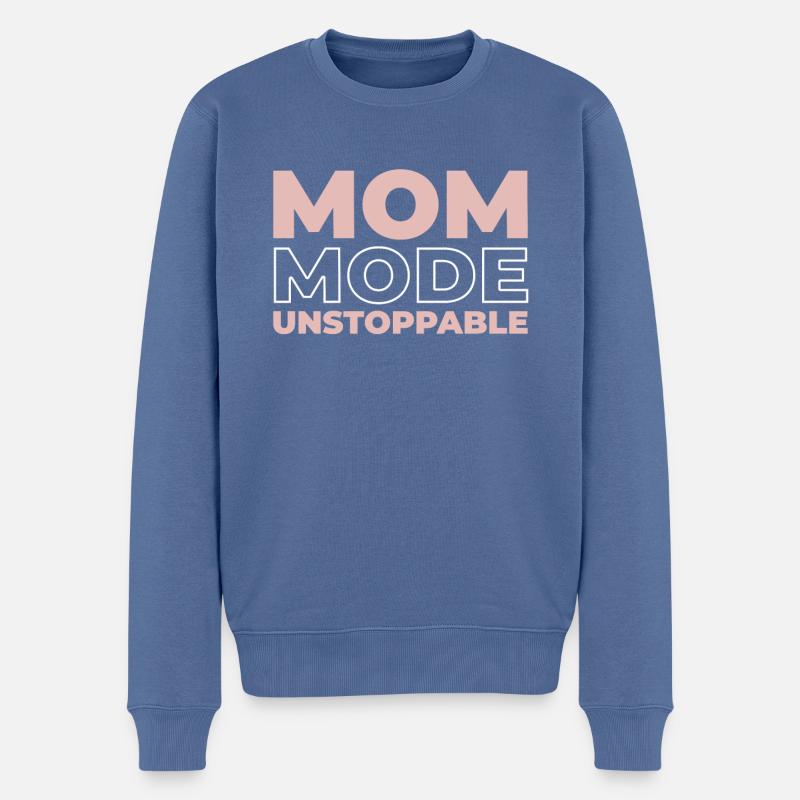 Mama Mutter - Männer Premium Bio Pullover - Taubenblau